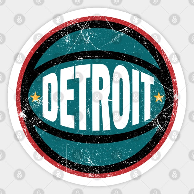 Detroit Retro Ball - White 2 Sticker by KFig21